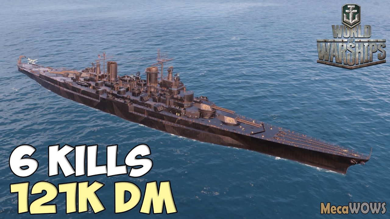 World of WarShips | Constellation | 6 KILLS | 121K Damage - Replay Gameplay 4K 60 fps