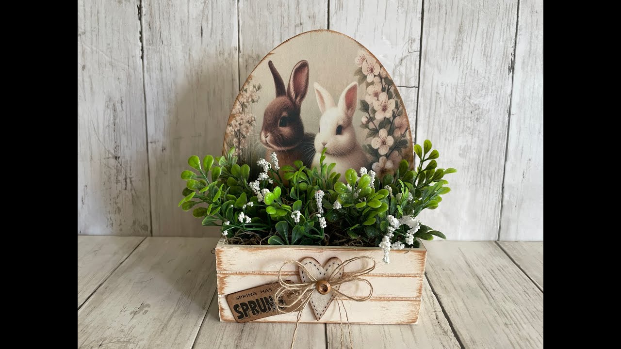 Sweet Spring and Easter Decor Piece using Dollar Tree items!