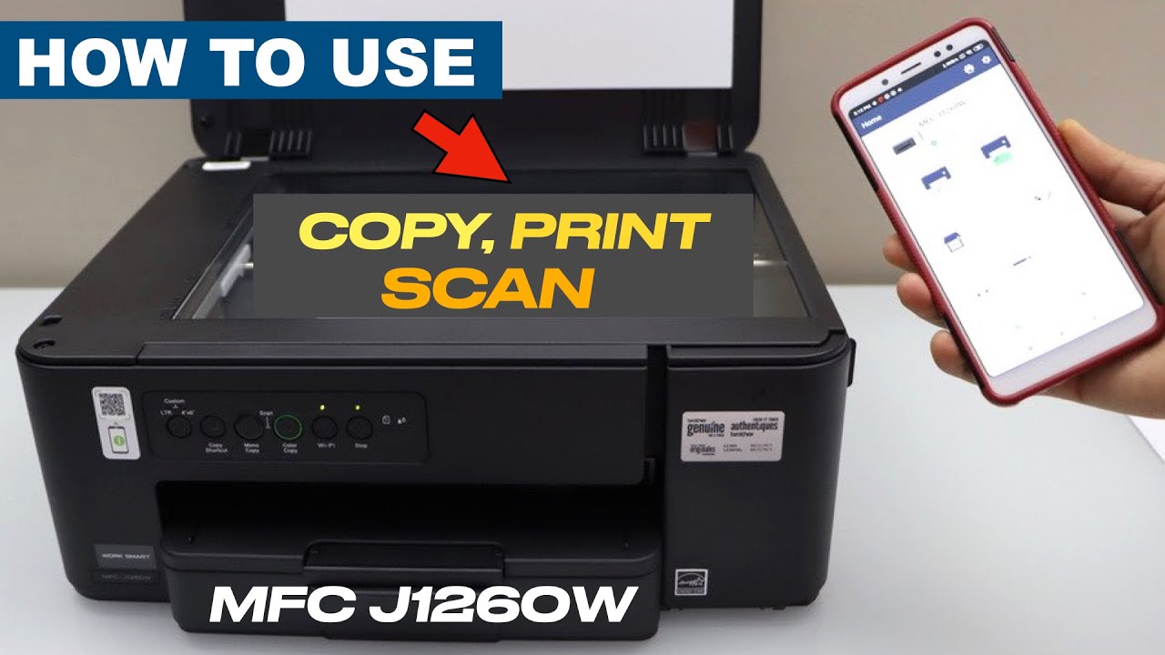 Brother MFC J1260W : How To Copy Print & Scan [Guide]