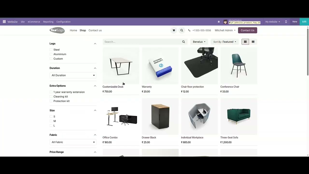 Website Product FAQ