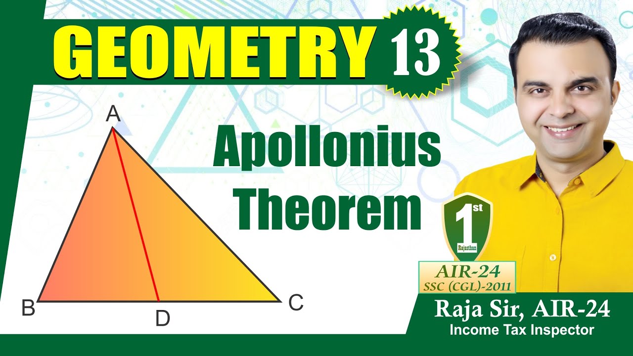 Geometry #13, Appollunius Theorem, Concept & Questions for SSC, CAT, CDS