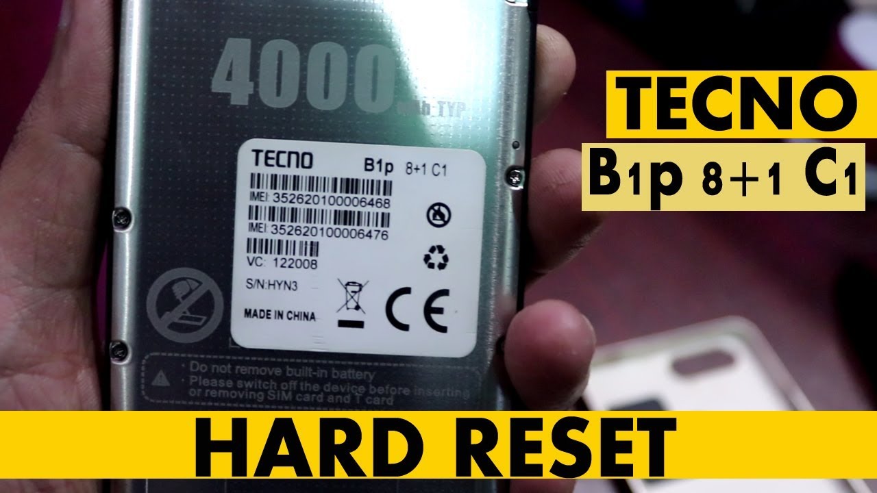 Tecno B1p Hard Reset, Tecno B1p Factory Reset, Tecno B1p 8+1 C1 Unlock