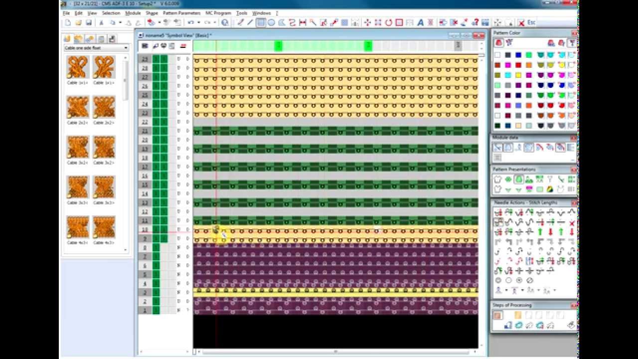 Stoll M1 Plus: Needle actions / Stitch Lengths part 3/3
