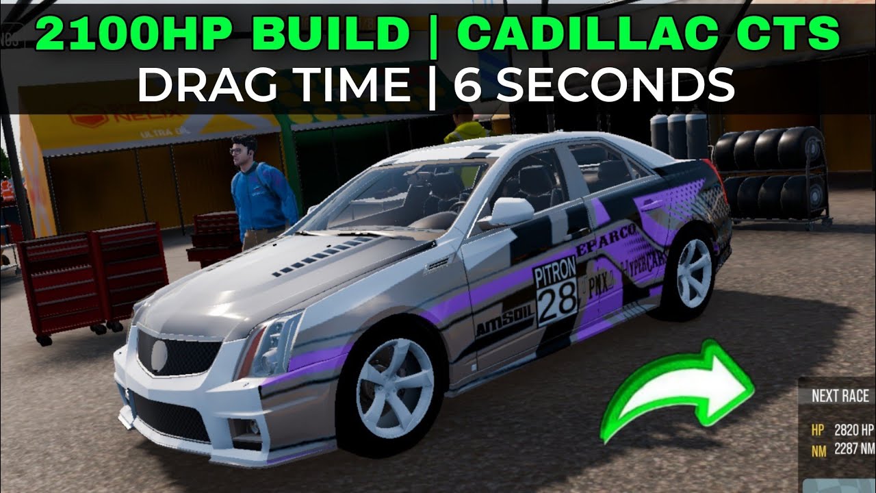 2100HP Cadillac CTS Drag Tune in Car Parking Multiplayer 2