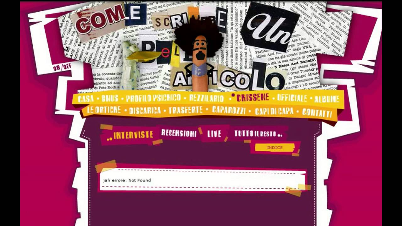 Il sito di Caparezza dopo l'uscita di HABEMUS CAPA - 2006