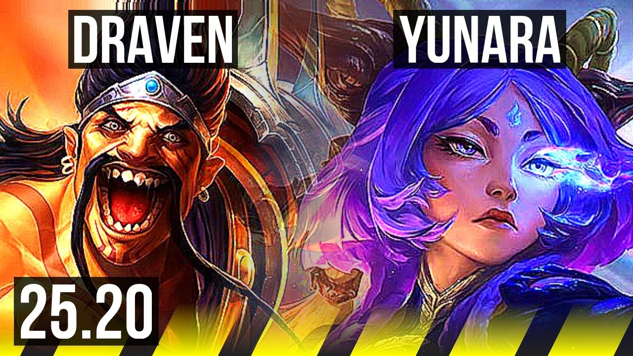 DRAVEN & Soraka vs YUNARA & Sona (ADC) | 9/3/9 | NA Master | 25.20