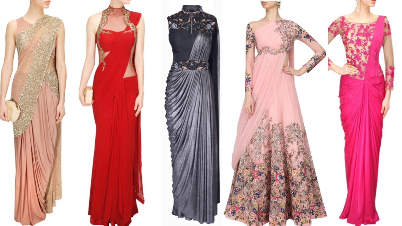 Top beautiful Saree Gown designs for Indian wedding🎀🎀