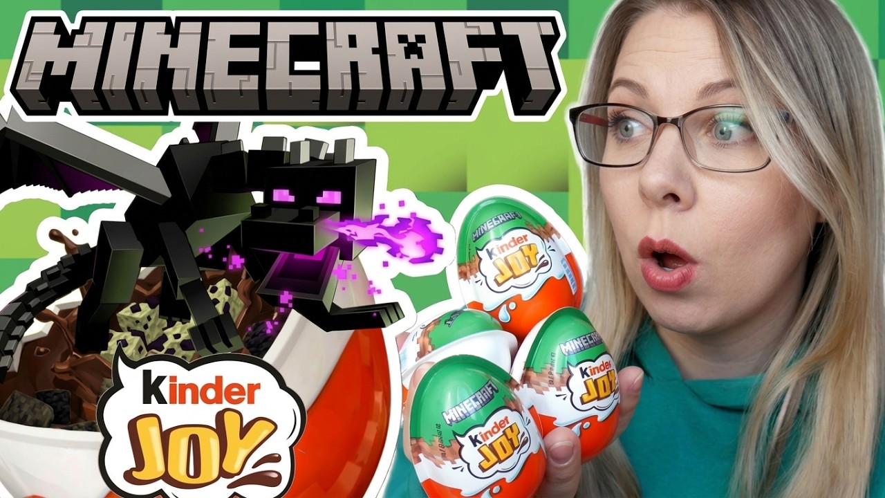 KINDER JOY MINECRAFT 💚 SZUKAM ENDER DRAGONA #kinder #kinderjoy #minecraft
