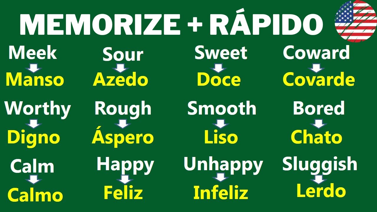 300 ADJETIVOS PARA ENTENDER E FALAR FRASES EM INGLÊS MUITO BEM- 300 Adjectives in English Portuguese