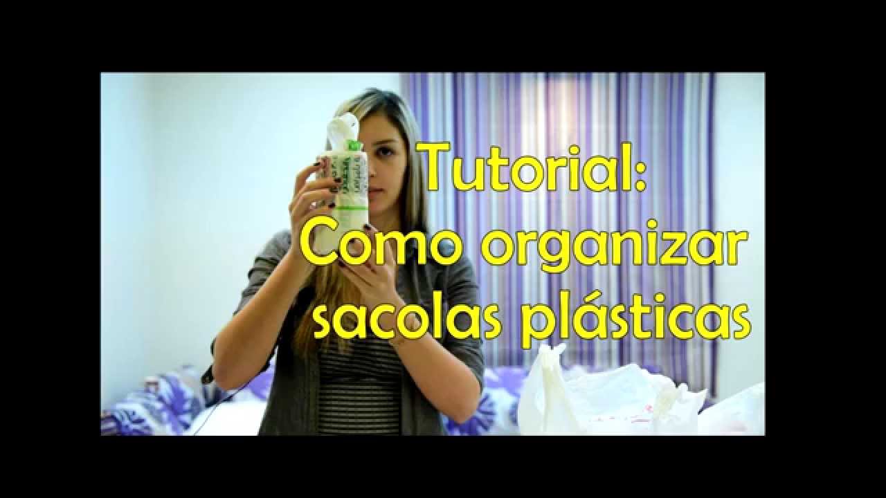 Como organizar sacolas de mercado/plástico.