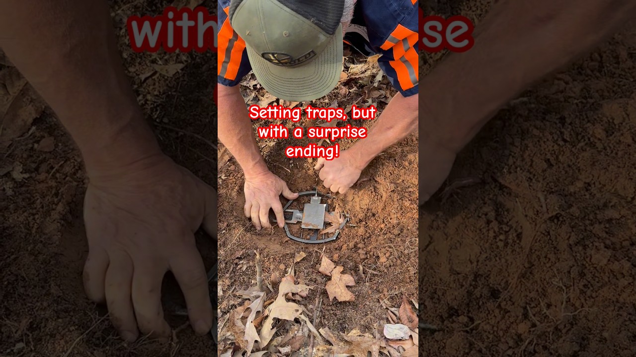 Setting coyote traps, with a big surprise! #keepitreal #lifeonthefarm #homestead #humor #trapping