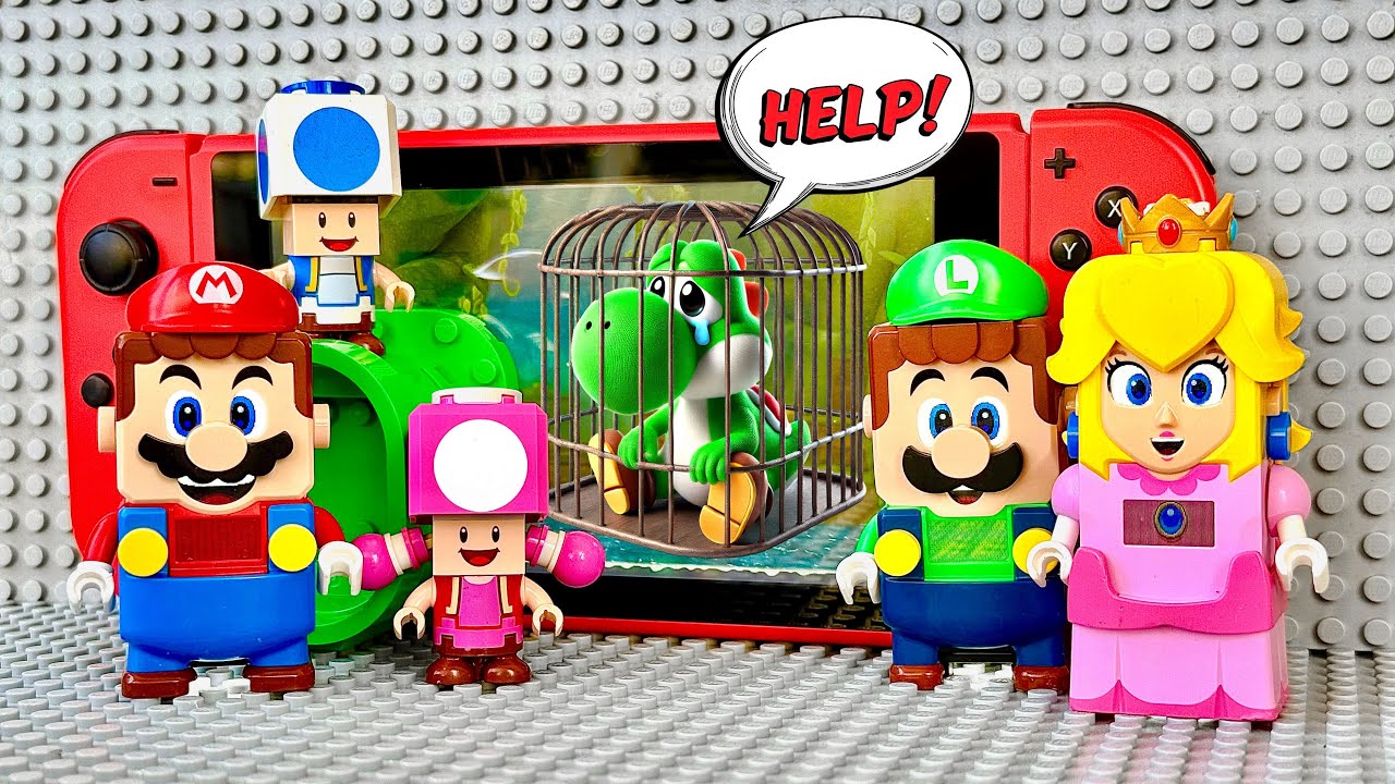 Lego Mario Bros try to save Yoshi! #legomario