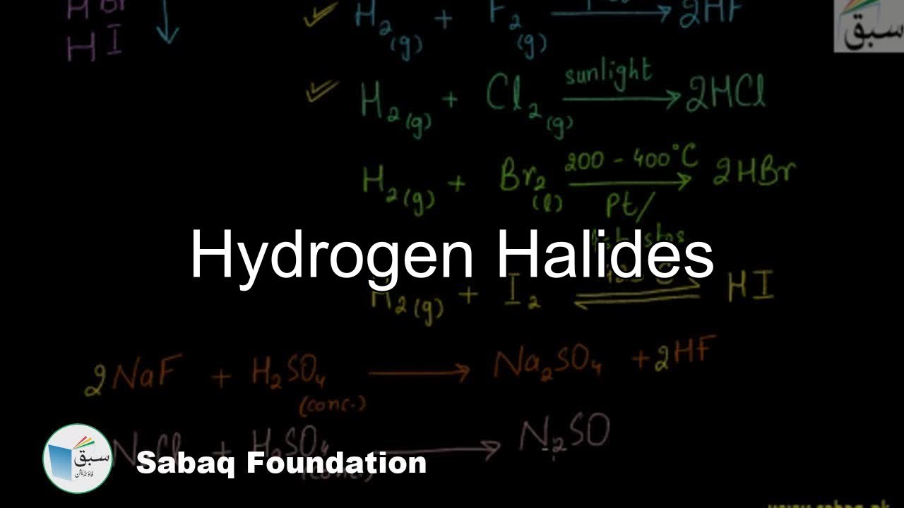Hydrogen Halides, Chemistry Lecture | Sabaq.pk