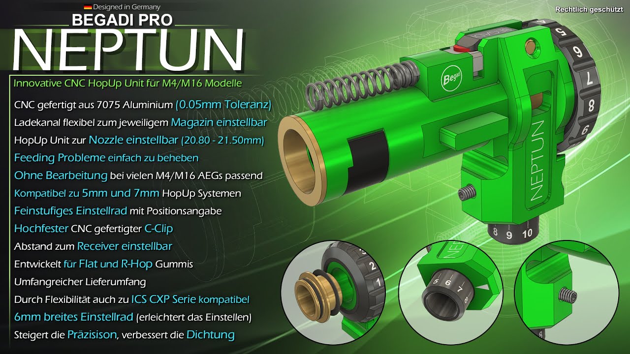 Begadi Pro Neptun M4 CNC Hopup Chamber Video