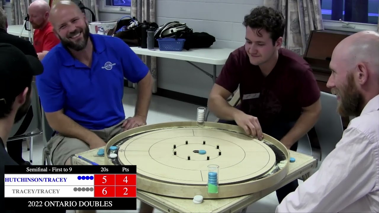 2022 Ontario Doubles Crokinole - Hutchinson/Tracey v Tracey/Tracey - Semifinal