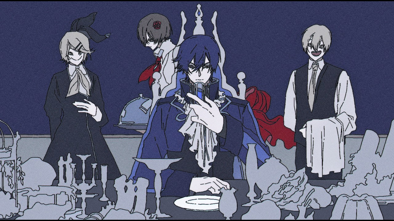 悪食男マーロン[KAITO V1, MEIKO V1, 鏡音リン · レン V4X] [Evil food eater Conchita cover]