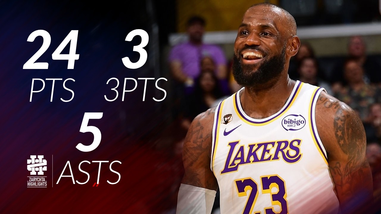LeBron James 24 pkt. 3 tr&oacute;jki 5 asyst przeciwko Kings sezon 25/26