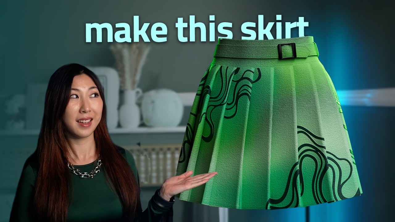 Making Knife Pleated Skirt from Scratch