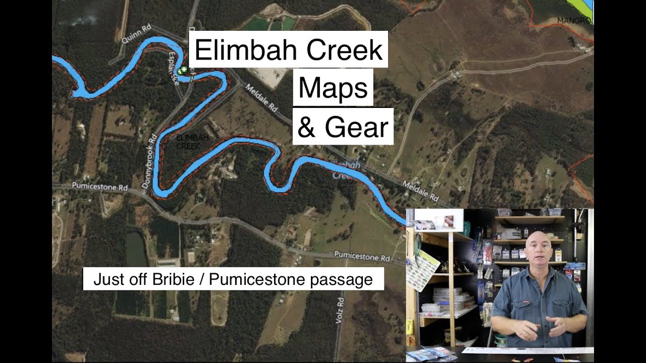 Fishing Elimbah Creek, maps, and tactics for Bream, Flathead and Whiting. Land and Bay Fishing.