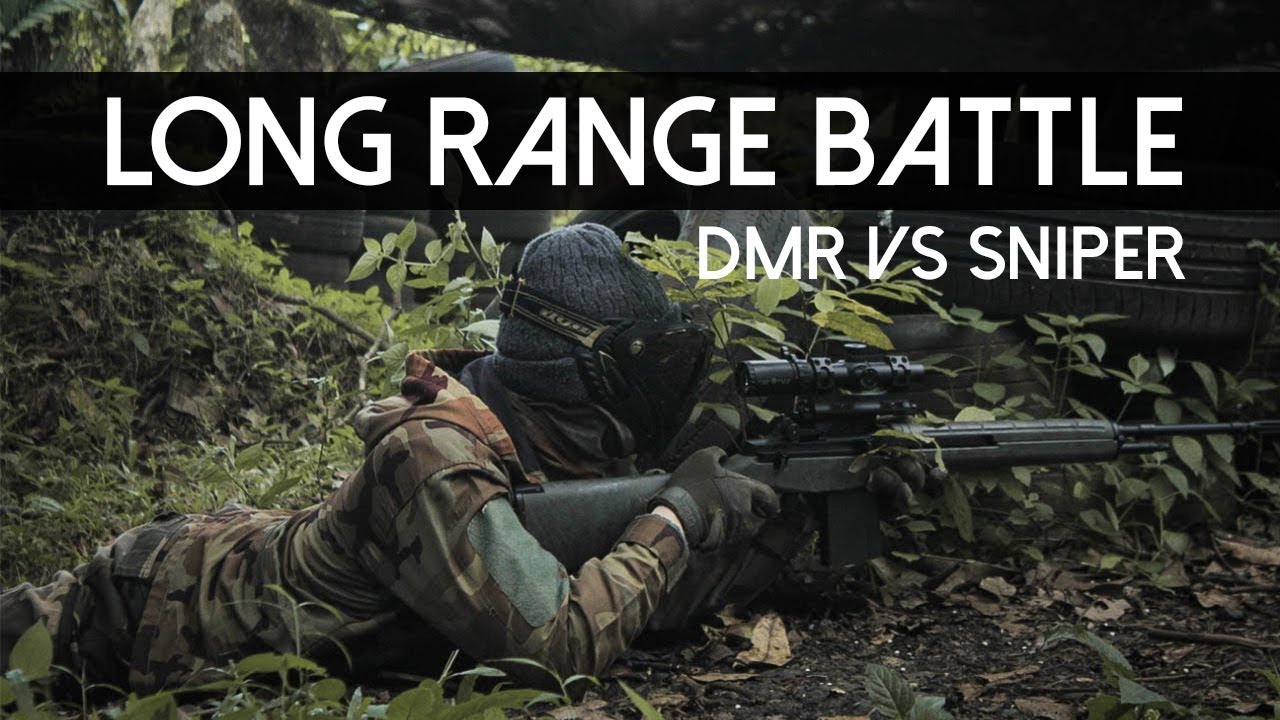 LONG RANGE BATTLE - DMR (M14) VS SNIPER (VSR 10 Wolverine HPA)