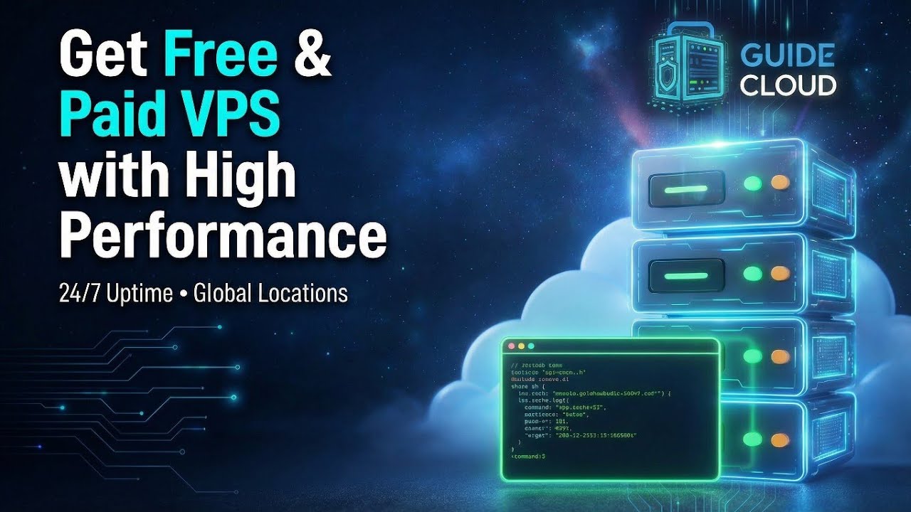Get Free & Paid VPS with High Performance — 24/7 Uptime, Global Locations |guidecloud
