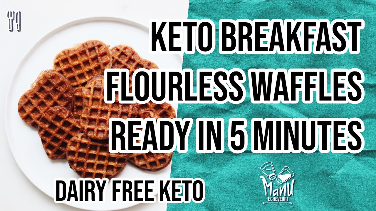 🧇 KETO FLOURLESS WAFFLES DAIRY FREE BREAKFAST | ALMOND BUTTER KETO WAFFLES | Manu Echeverri