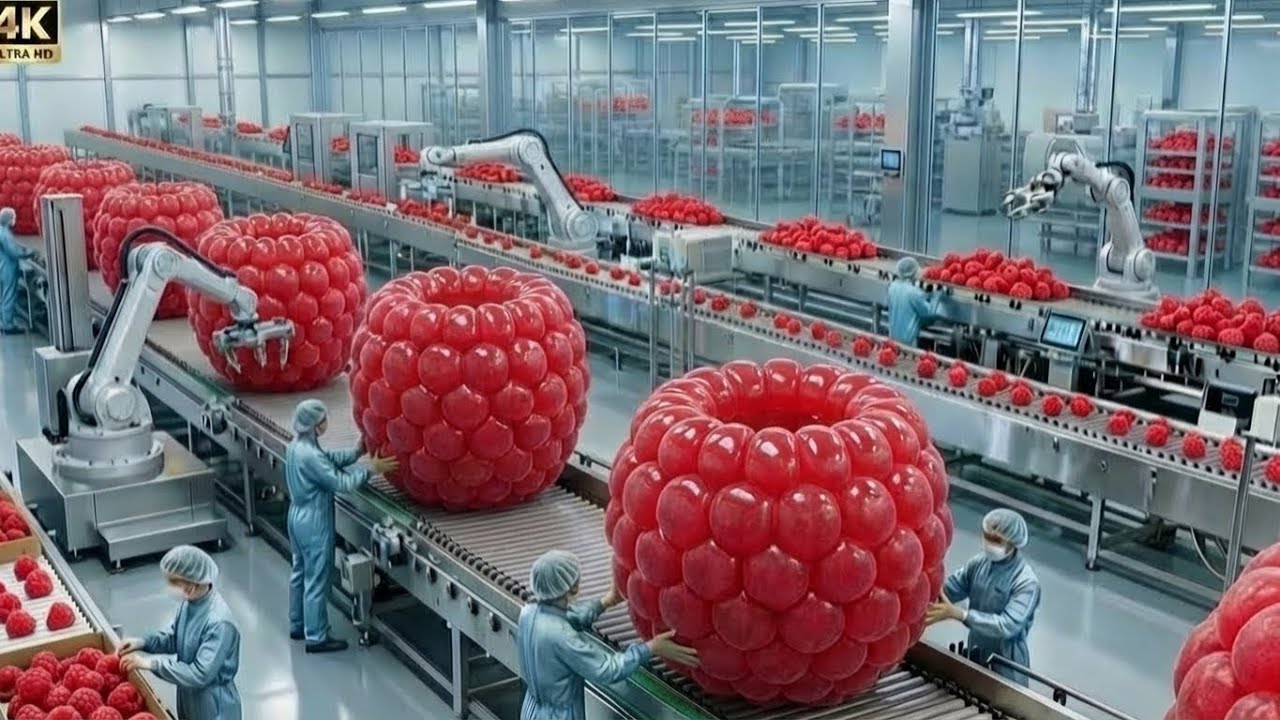 How Modern Raspberry Factories Turn Fresh Raspberries into Delicious Raspberry Juice (Full Process)