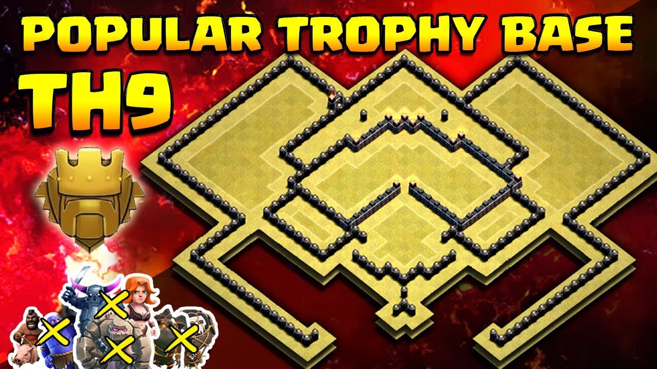 TH9 Trophy Base | Trophy Pushing Base | Titan League | Clash of Clans