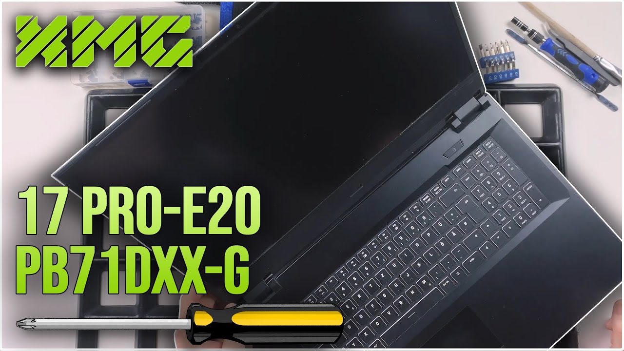 Schenker XMG Pro 17-E20 PB71Dxx-G von innen - RAM, SSD, Akku, L&uuml;fter wechseln