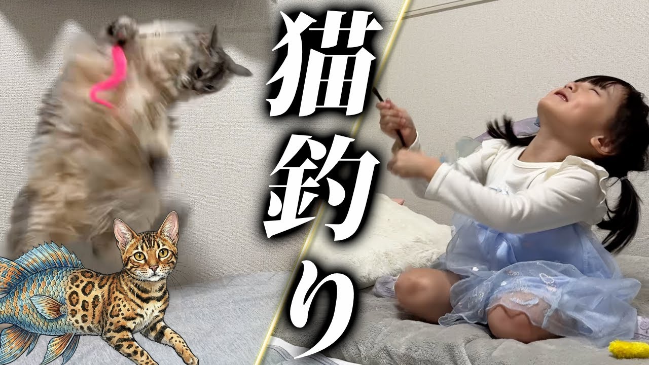人噛みベンガル魚とぽっちゃりソマリ釣り上げるしずく【新ねこじゃらし】