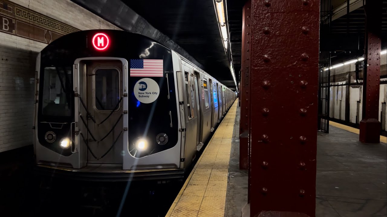 BMT Nassau St Line: (J) (M) (Z) Trains @ Bowery (R160A-1, R179)