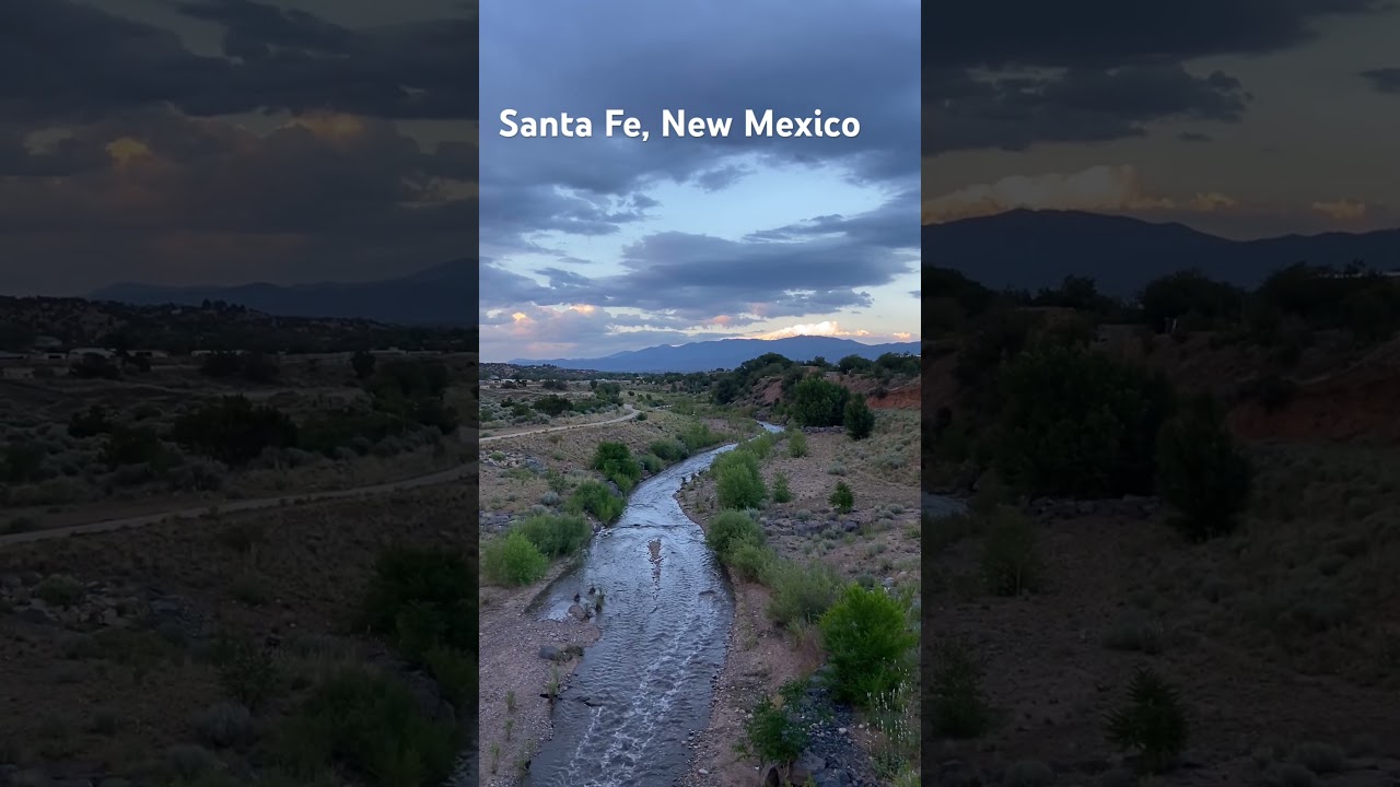 The Santa Fe River flowing off the distant Sangre de Cristo Mountains,.  #soundsofnature