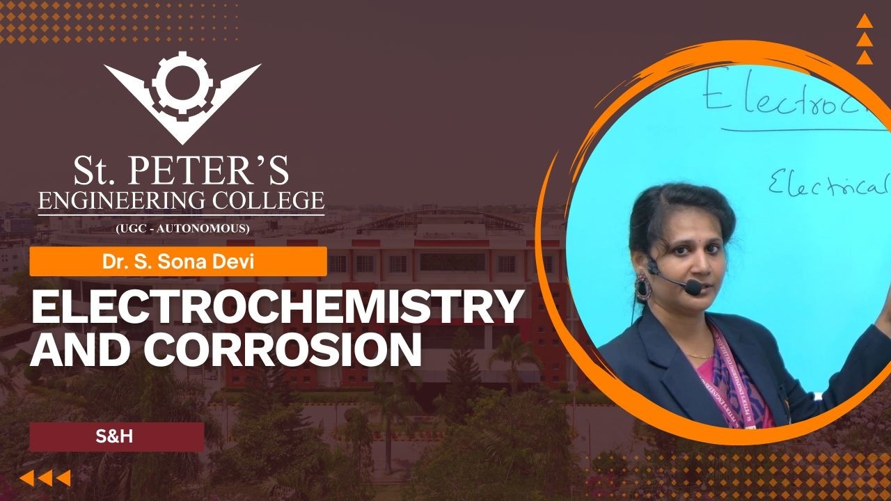 Electrochemistry and Corrosion | S&H | Dr. S. Sona Devi