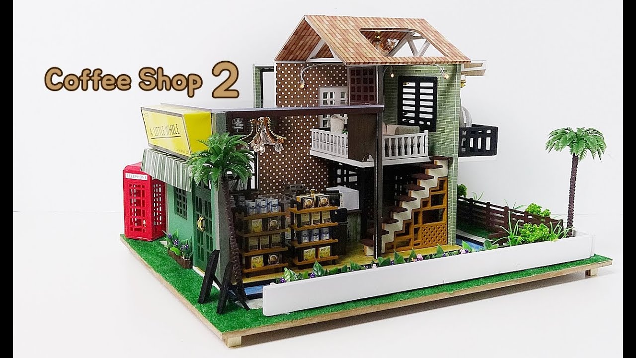 DIY Miniature House Kit * Coffee Shop * 커피숍 미니어처 하우스 * ミニチュアハウス * 1号咖啡馆