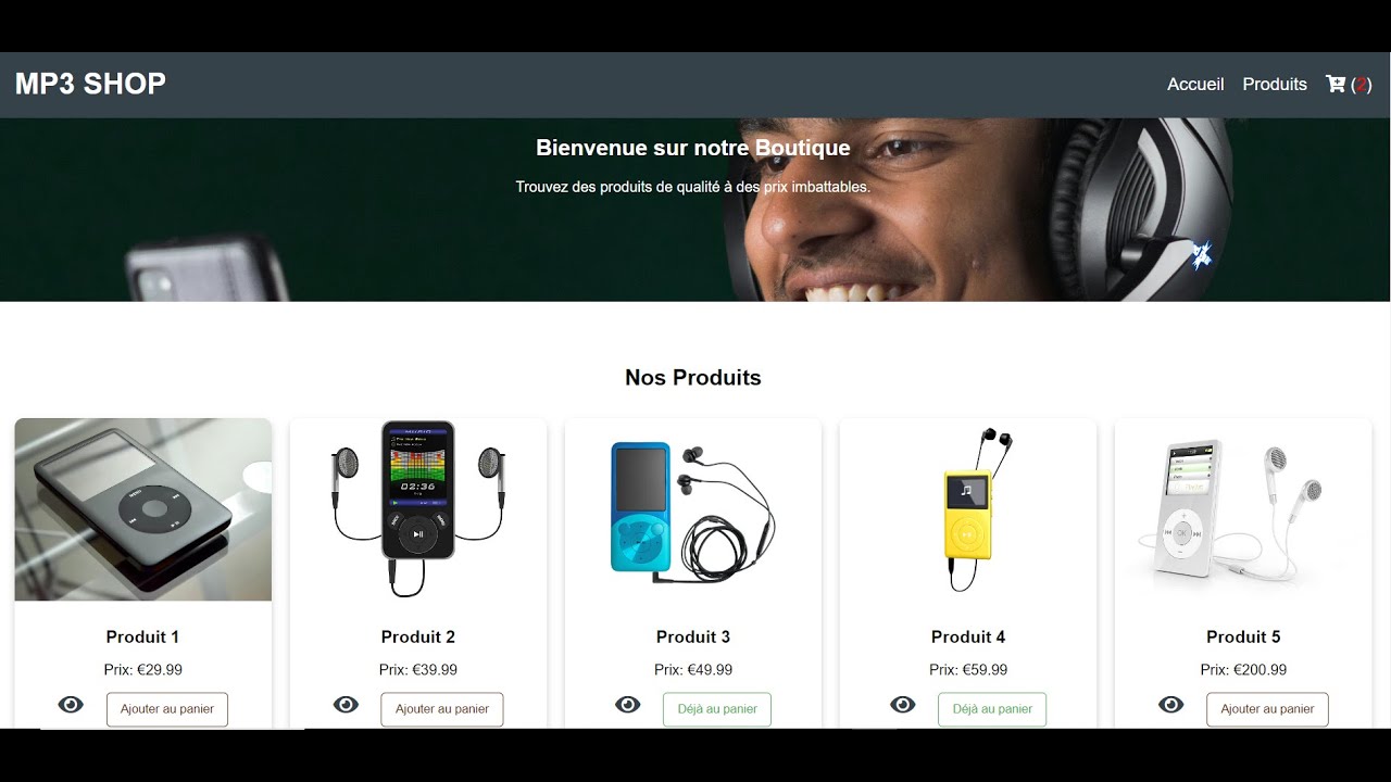 Construisez votre propre site de vente en ligne avec un système de panier dynamique en JavaScript.