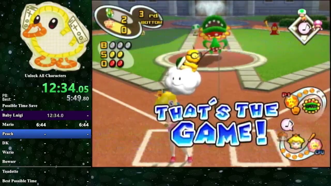 Unlocking All Characters in Mario Baseball!