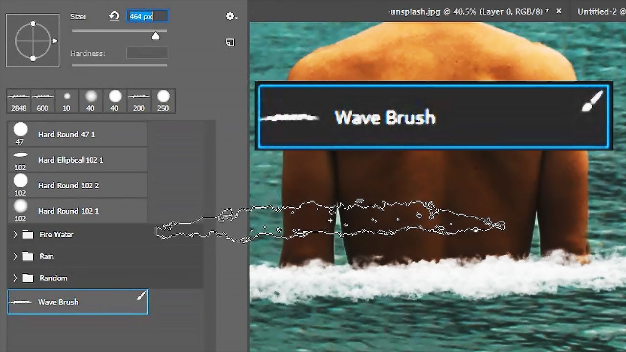 Make a water splash brush in Photoshop - Water Splash Effect Photoshop Tutorial