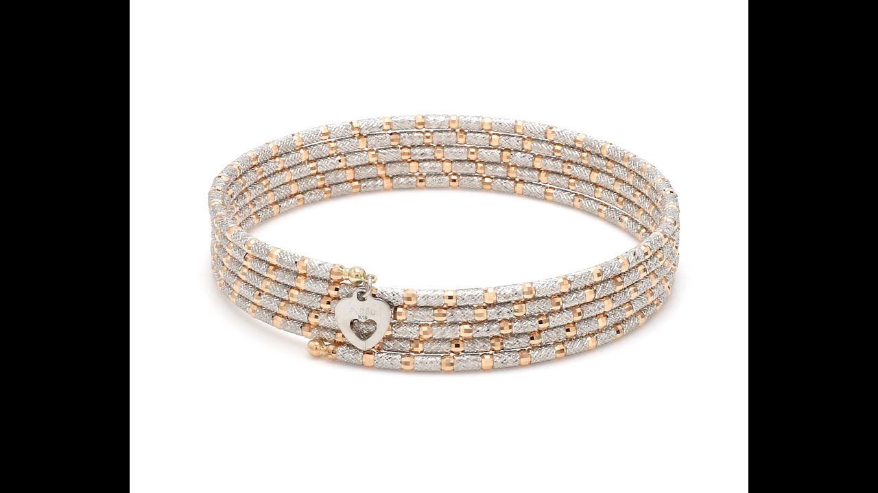 Unique 5-Row Japanese Platinum & Rose Gold Bracelet for Women JL PTB 727 #shorts
