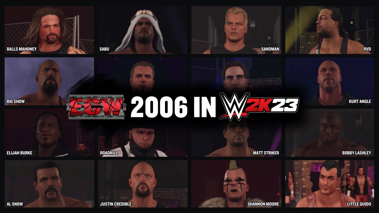 WWE ECW 2006 in WWE 2K23 | Full Roster, Entrances & Finishers