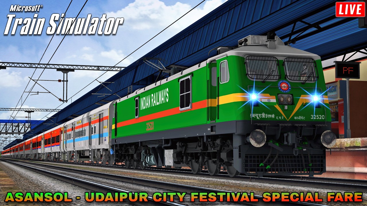 Lowest Priority Run! Journey 09624 Asansol - Udaipur City SF Festival Special Fare | MSTS LIVE