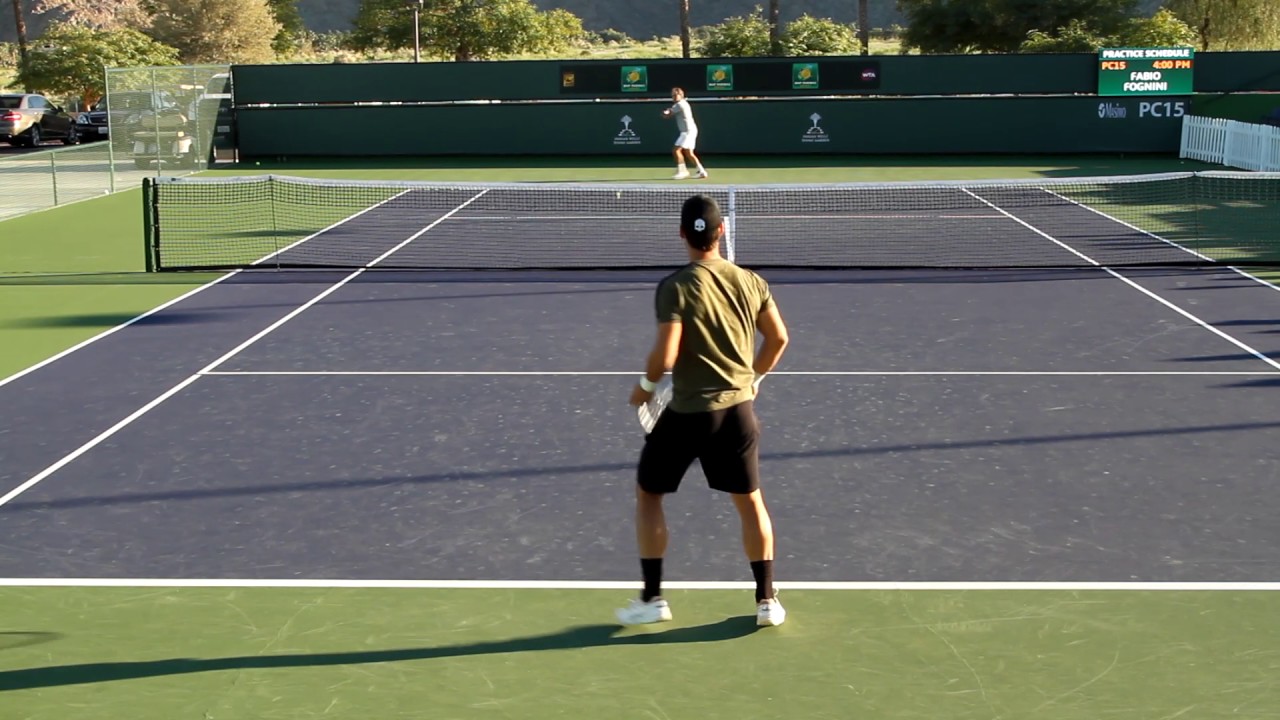 Fabio Fognini Practice 2017 BNP Paribas Open Indian Wells