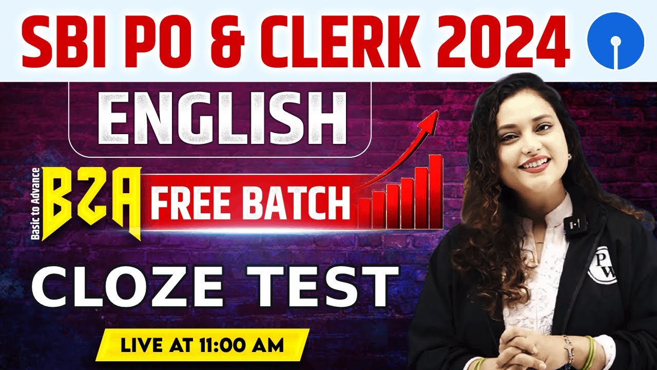 SBI PO & Clerk English 2024 | Cloze Test for Banking Exams | English by Rupam Ma'am