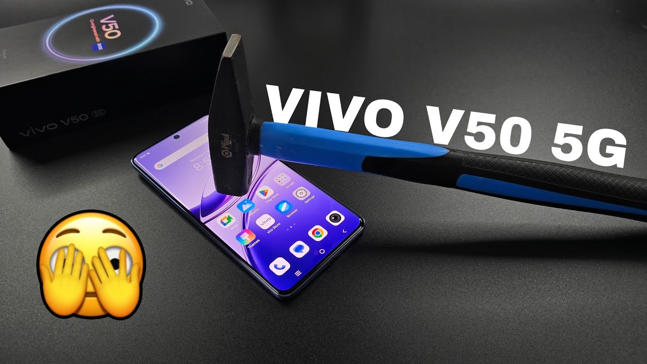 Vivo V50 5G Screen Scratch Test 🔨🛠️| Vivo V50 Diamond Shield Glass Durability Test 🔨