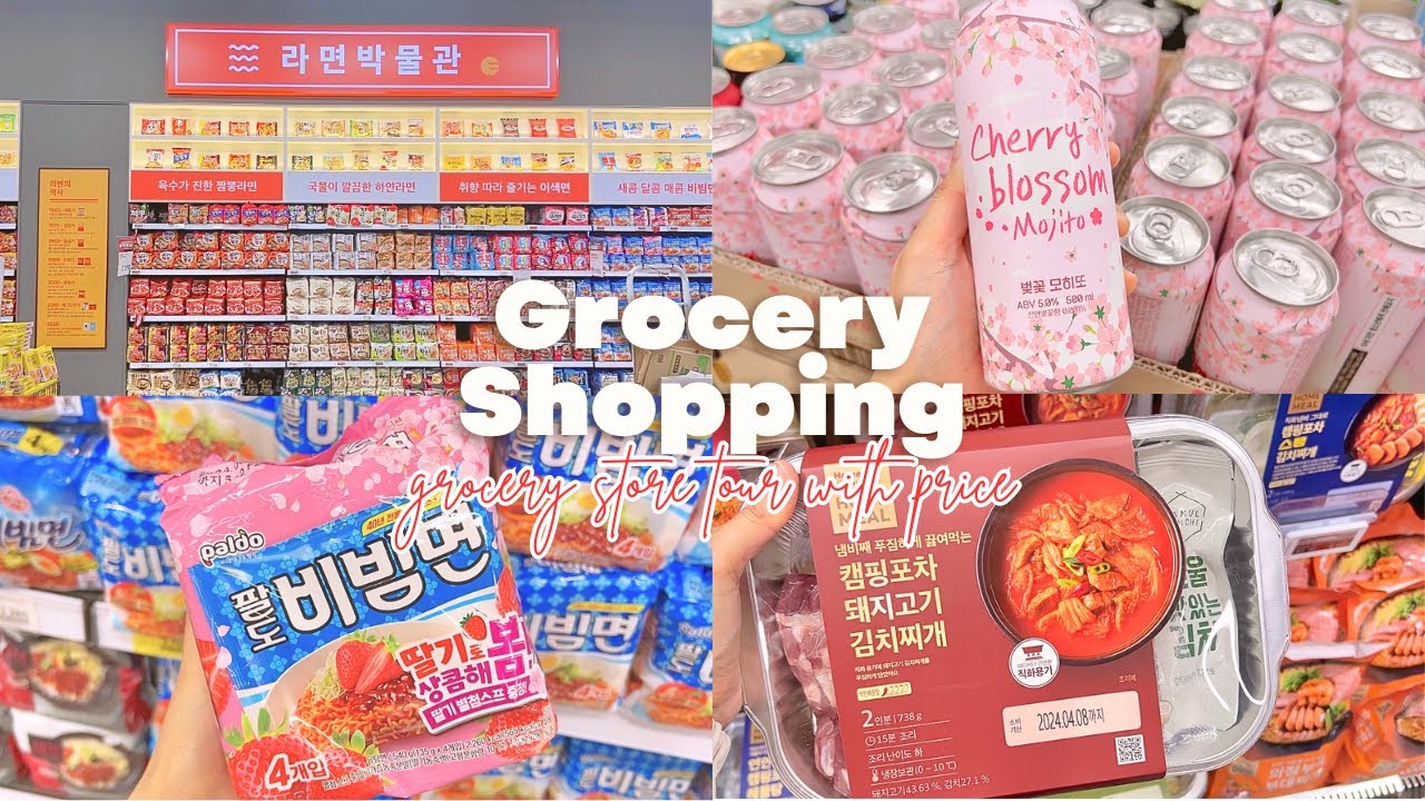 Grocery shopping in Korea! Homeplus Korean supermarket