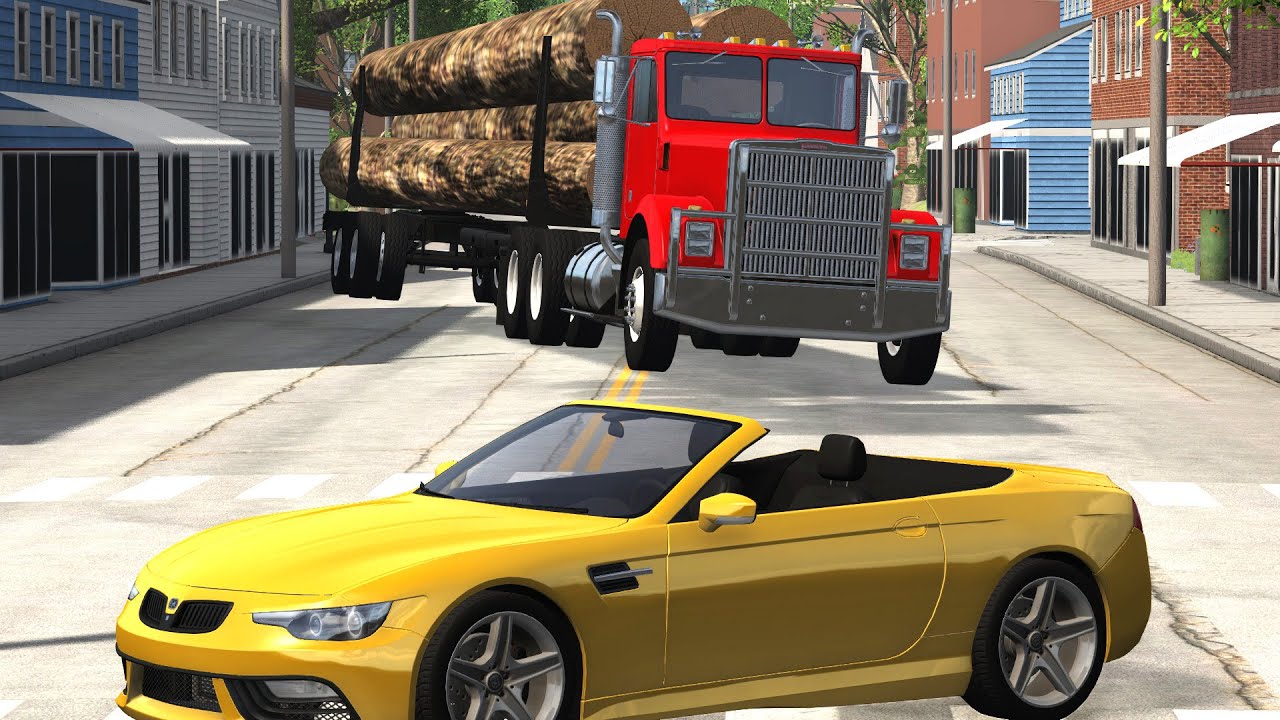 BeamNG Drive: реалистичные аварии на высокой скорости №1