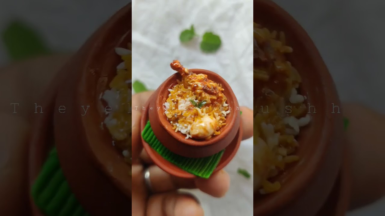 Biryani miniature #miniature #biryani #keralafood #hyderabadibiryani #kolkata #food #polymerclay