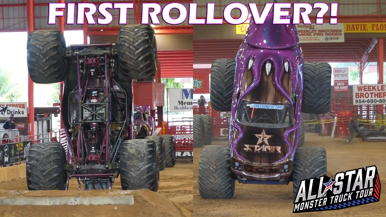 FIRST ROLLOVER?! All-Star Monster Truck Tour Davie DAY 1 HIGHLIGHTS!