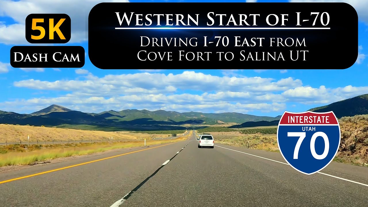 Let's Drive East from the Beginning of I-70 over the Pavant Mountains to Salina Utah in 5K ULTRA HD
