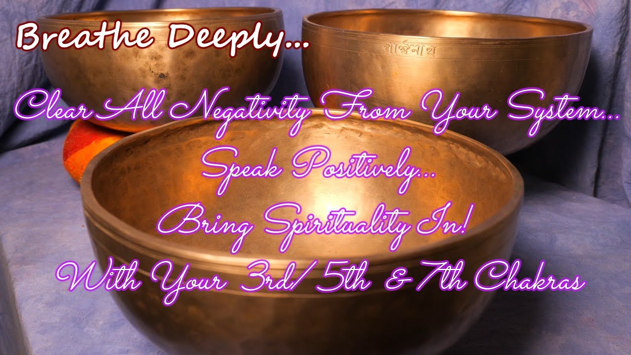 TRIO CHAKRA BOWLS #9~CLEAR ALL NEGATIVITY FROM YOUR SYSTEM IN TROUBLED TIMES~ALLOW GREAT SPIRIT IN!