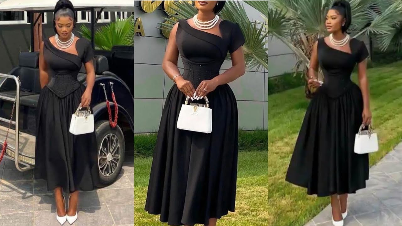 How to sew this asymmetric collar dress with underbust corset
